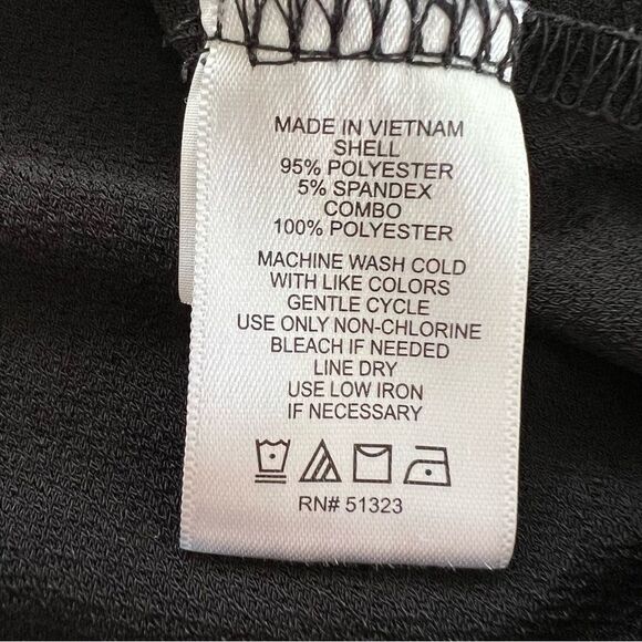 CeCe Black Sheer Swiss Dot Sleeve Blouse - Picture 9 of 10